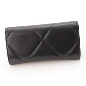 Chanel Coco Matelasse Chain Mark Nineteen Wallet Black Long